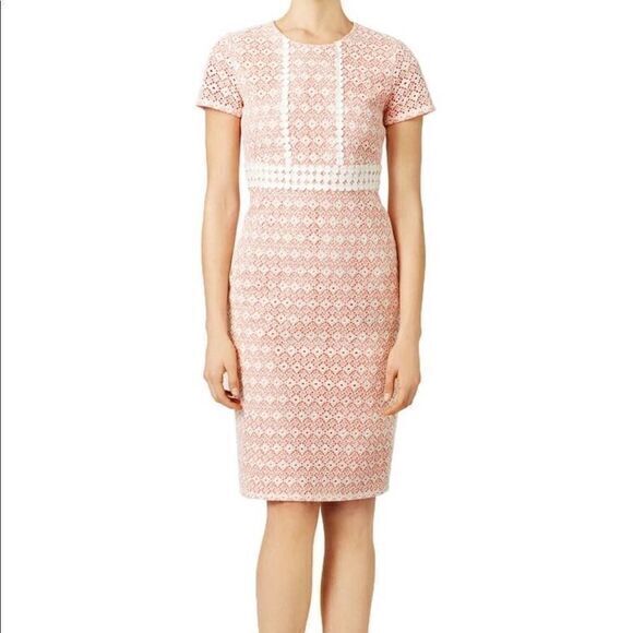 Shoshanna Coral Sheath Pink Stacie Dress Us 4/ Small